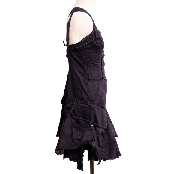 Marithe + Francois Girbaud Purple Dropwaist Strappy Petticoat Dress SZ 4 US - Picture 3 of 7